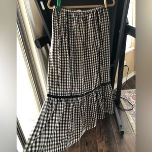 Max studio gingham print skirt